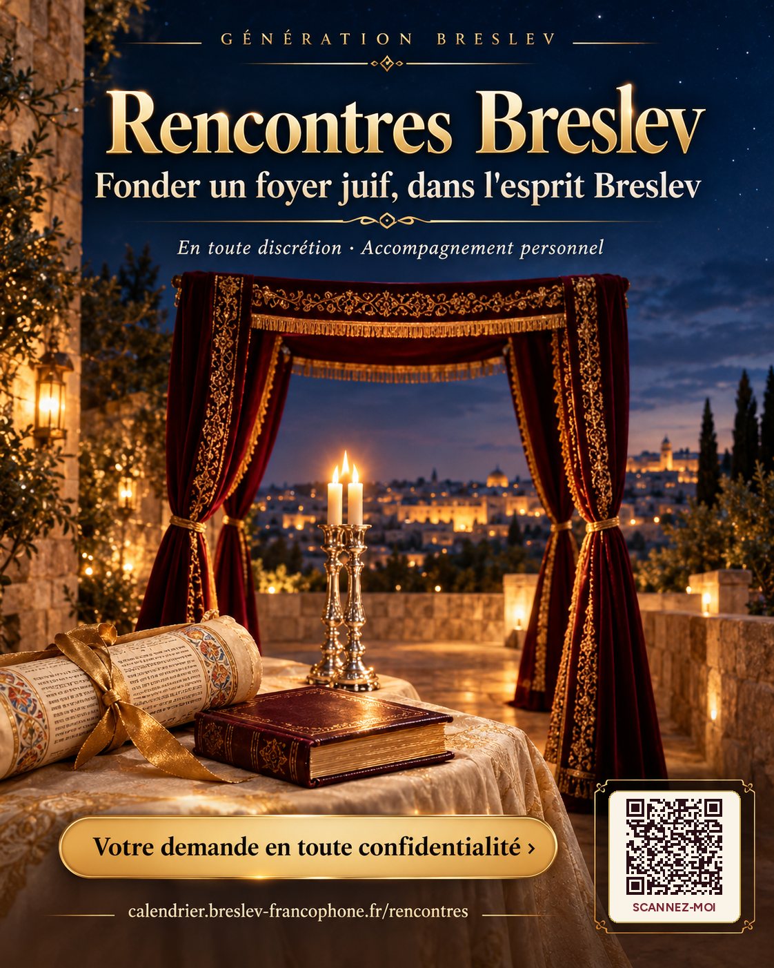 Rencontres Breslev — Fonder un foyer juif, dans l'esprit Breslev. En toute discrétion, accompagnement personnel.